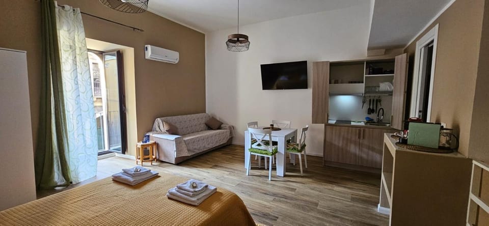 TV and multimedia, Kitchen or kitchenette, Living room, Seating area, Dining area, minibar, air conditioner