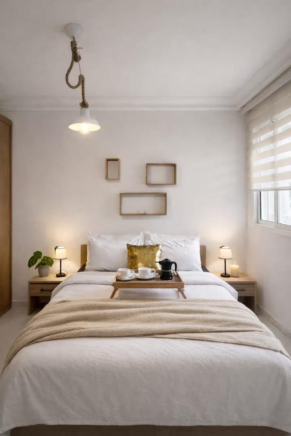 Bed, Photo of the whole room, Bedroom, wardrobe