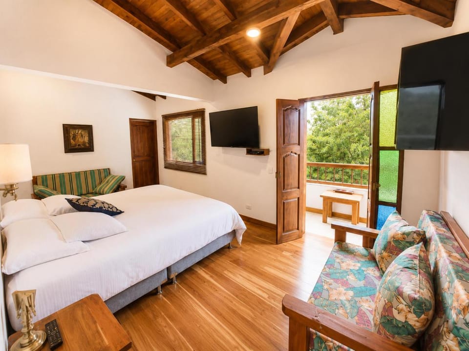 Bed, TV and multimedia, Balcony/Terrace, Photo of the whole room, Bedroom