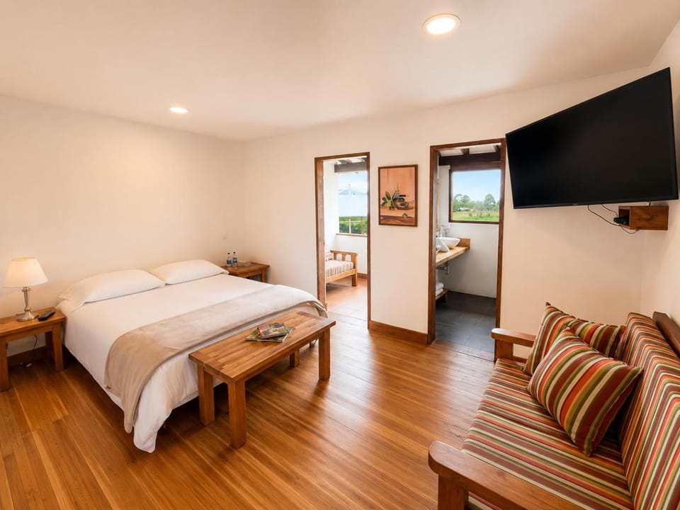 Bed, TV and multimedia, Balcony/Terrace, Living room, Photo of the whole room, Bedroom