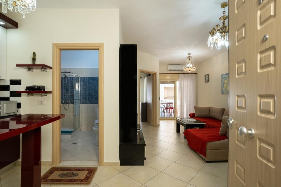 Kitchen or kitchenette, Living room, Photo of the whole room, Seating area, Dining area, air conditioner