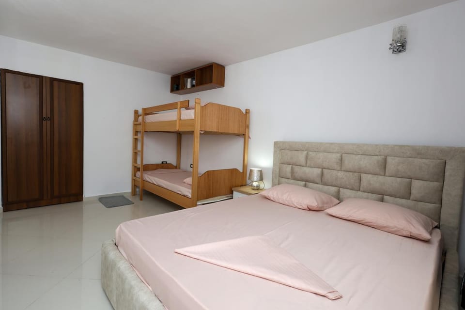Bed, Photo of the whole room, Bedroom, bunk bed, wardrobe