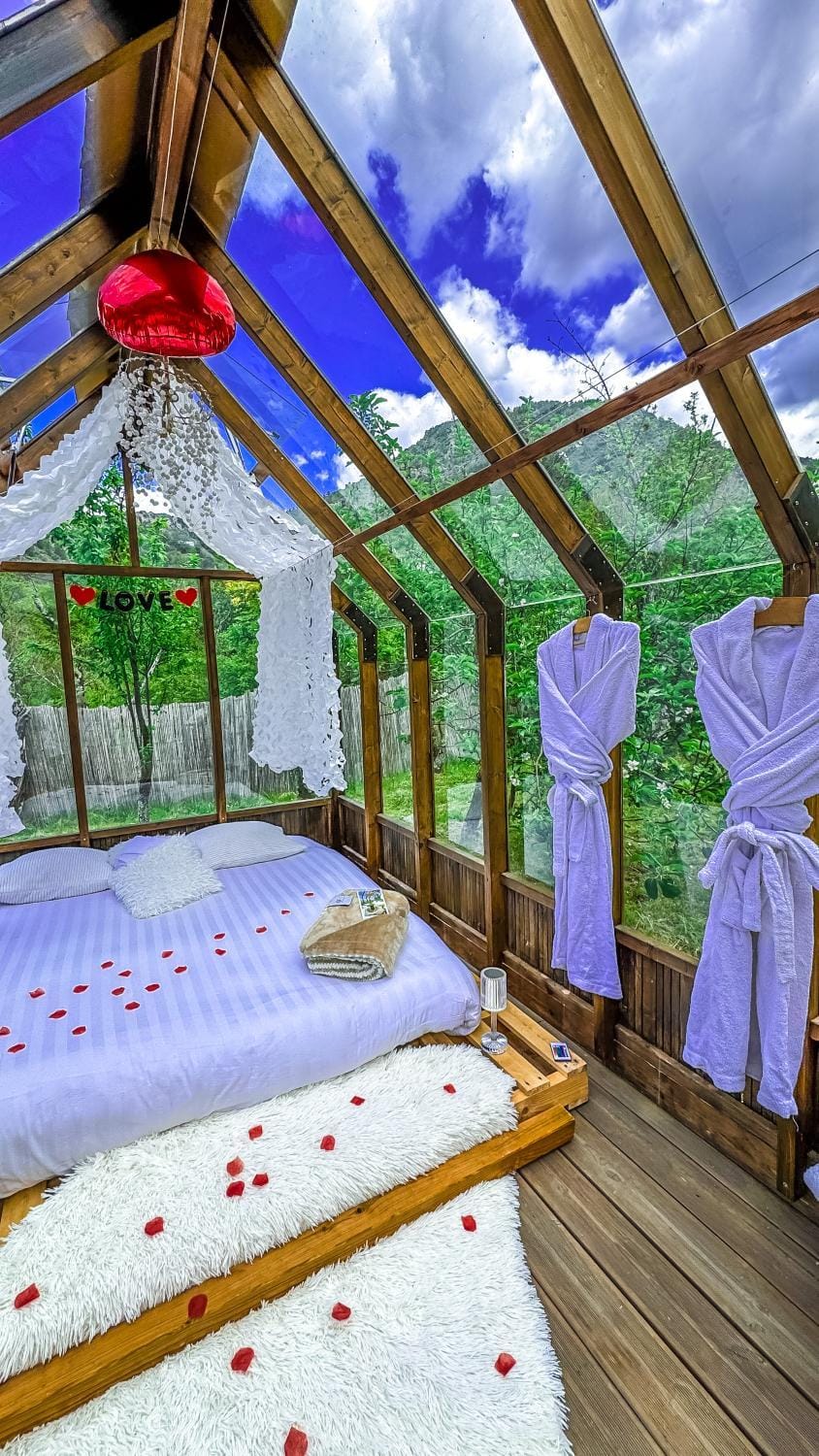 Chalet en verre sous une pluie étoilée Luxury tent in Provence-Alpes-Côte d'Azur