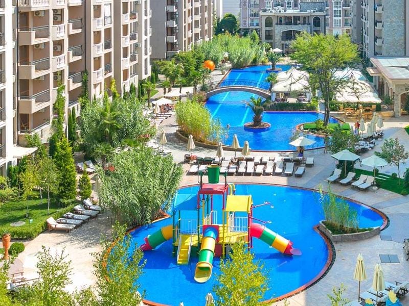Children play ground, Swimming pool, sunbed