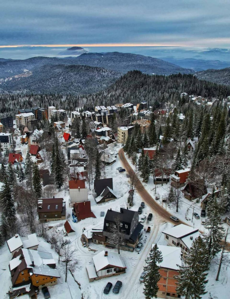 Natural landscape, Bird's eye view, Mountain view