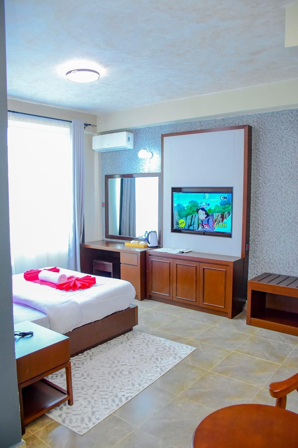Communal lounge/ TV room, Bed, TV and multimedia, Photo of the whole room, Bedroom