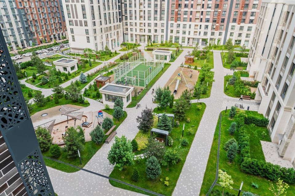 Стильные семейные апартаменты ТРЦ Mega Apartment in Almaty