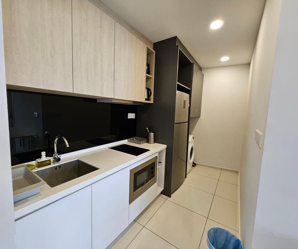 Kitchen or kitchenette, dishwasher, oven, stove