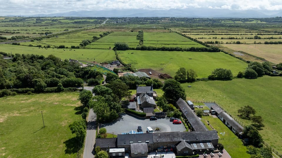 Property building, Natural landscape, Bird's eye view, Mountain view