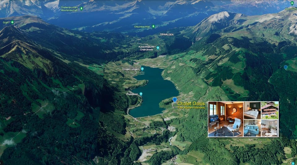 Nearby landmark, Neighbourhood, Natural landscape, Bird's eye view, Lake view, Location