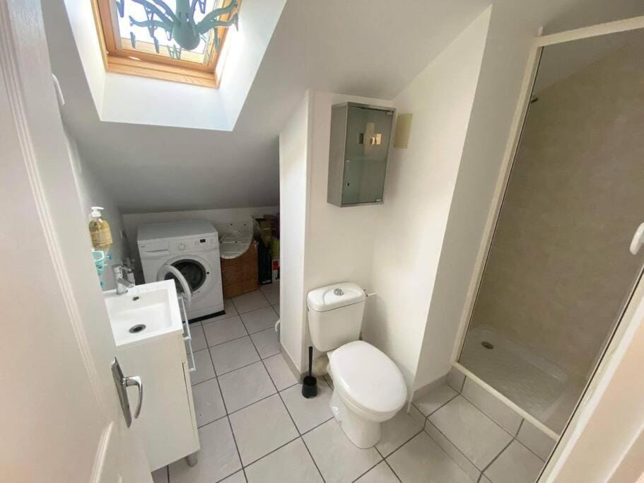 Toilet, Bathroom, washing machine, dryer