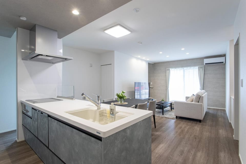 Kitchen or kitchenette, Living room