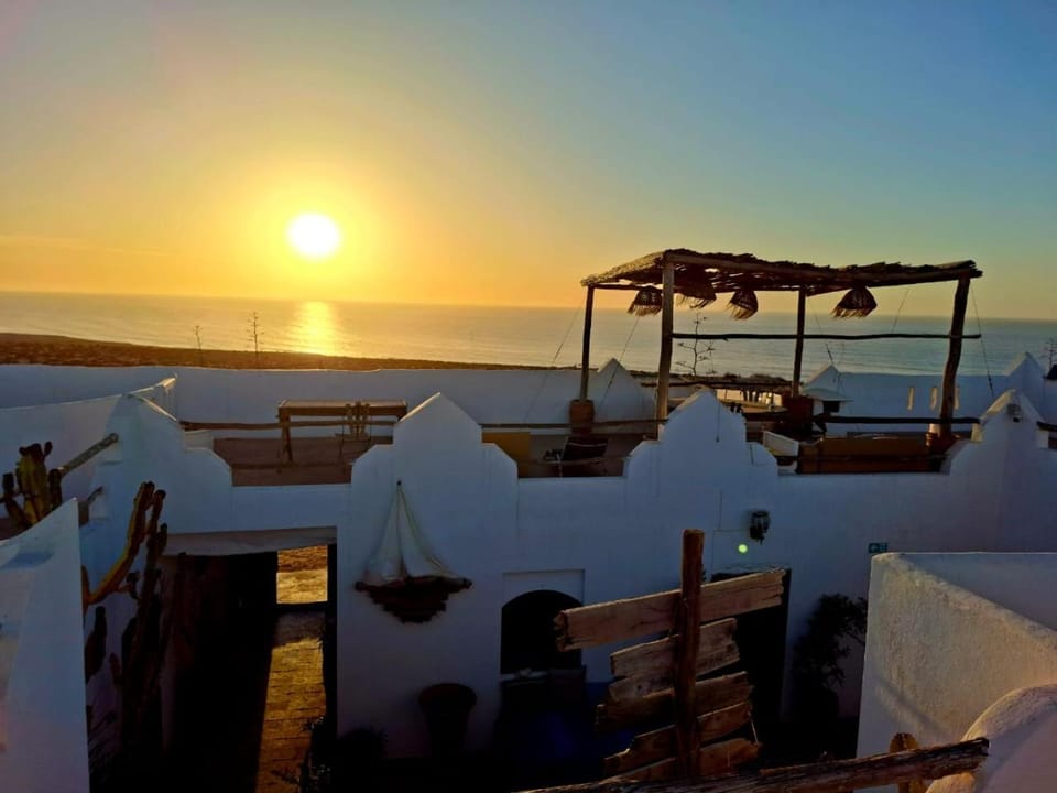Day, Natural landscape, Beach, Sea view, Sunset, sunbed