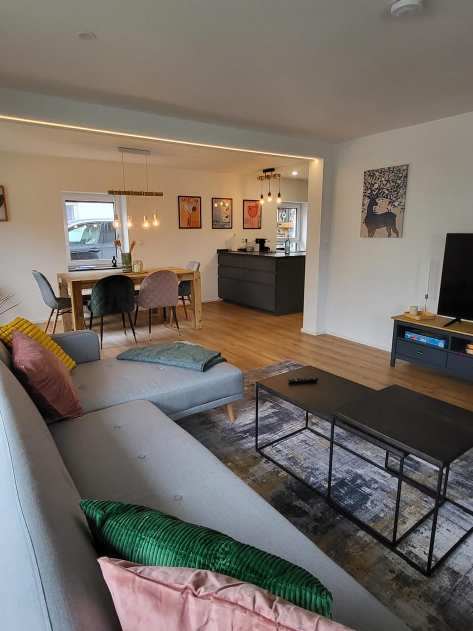 TV and multimedia, Living room, Seating area, Dining area