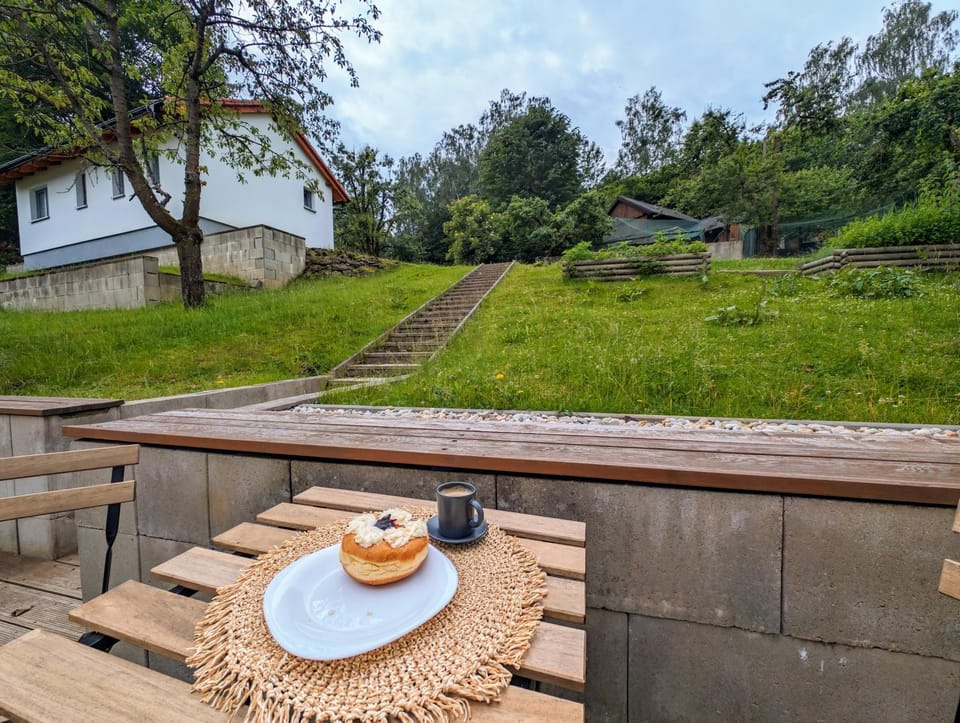 Patio, Natural landscape, Garden, Dining area, Garden view