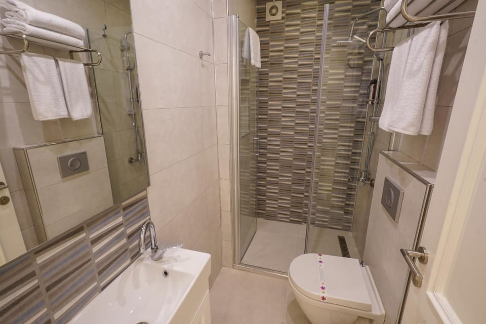 Shower, Toilet, Bathroom, towels