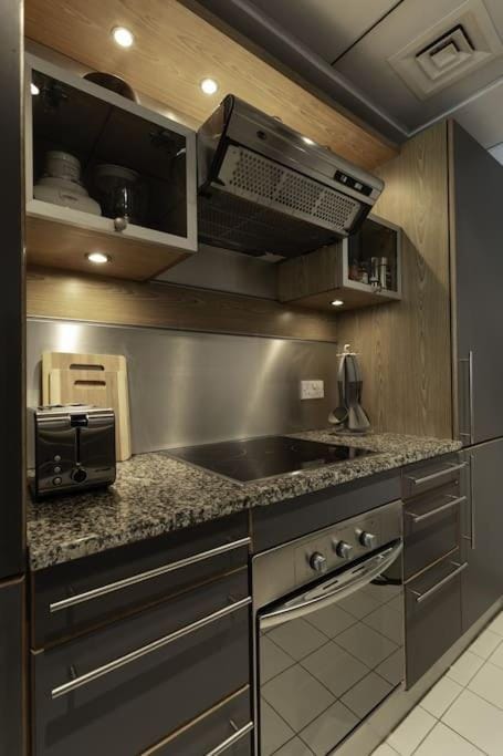 Kitchen or kitchenette, toaster