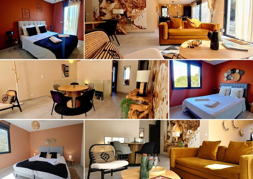 Bed, Living room, Photo of the whole room, Seating area, Bedroom