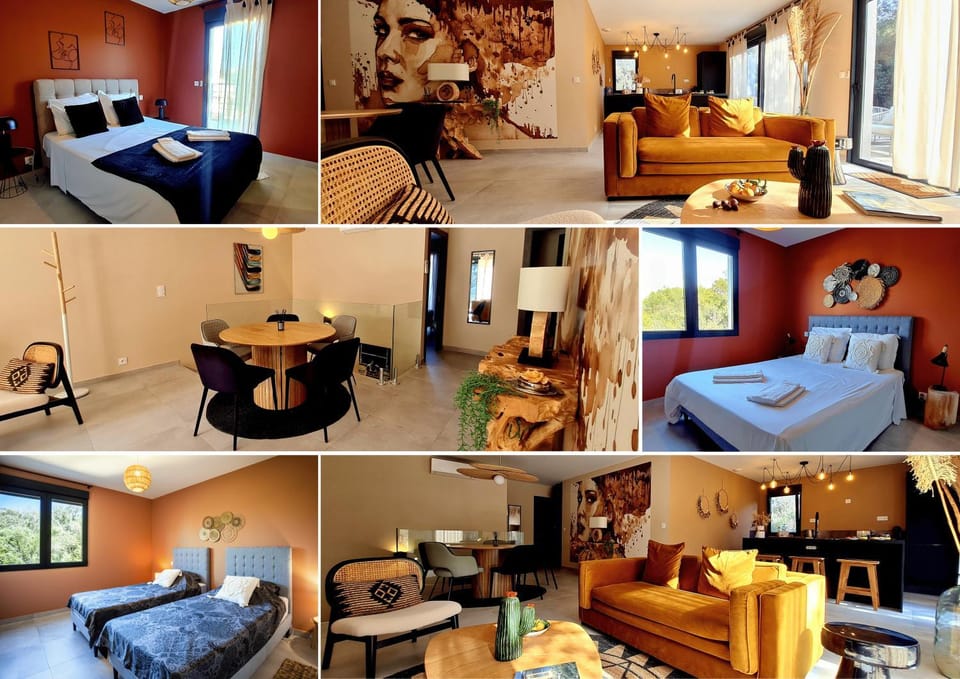 Bed, Living room, Photo of the whole room, Seating area, Bedroom