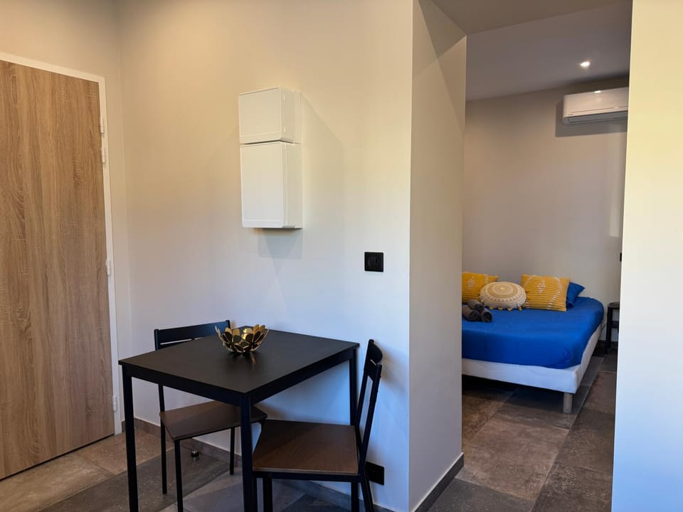 Bed, Living room, Photo of the whole room, Seating area, Dining area, Bedroom, air conditioner