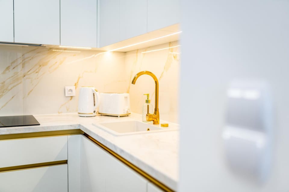 Kitchen or kitchenette, stove, toaster, kitchen