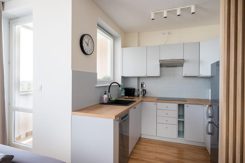 Kitchen or kitchenette, dishwasher, oven, stove, toaster