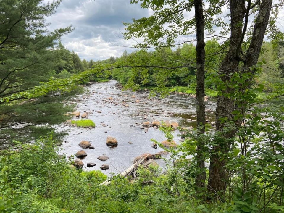 Secluded River Overlook Cabin on 160 acres. Cabin in Adirondack Mountains