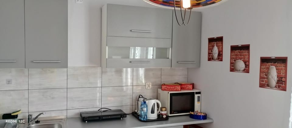 Kitchen or kitchenette, stove, toaster