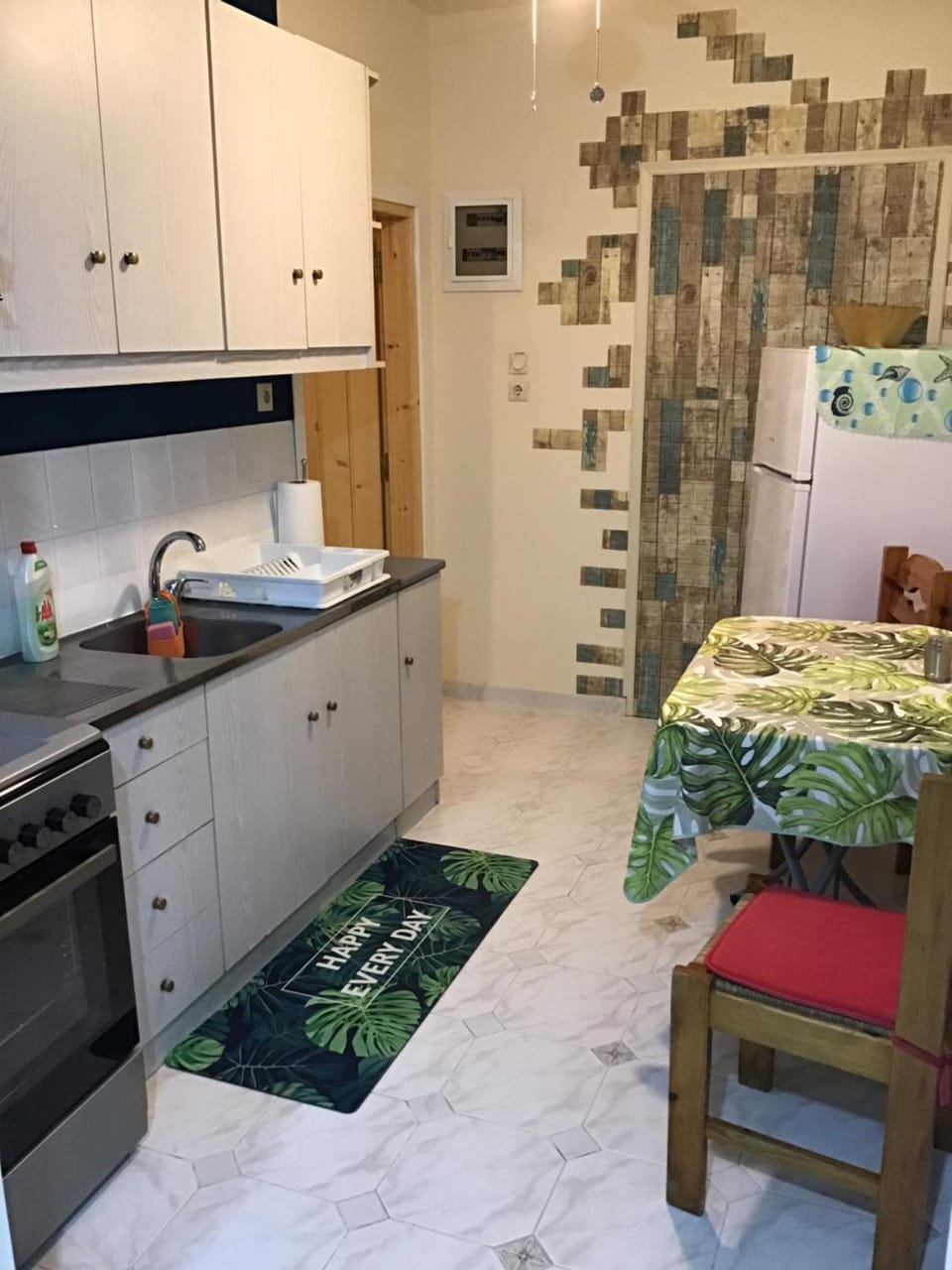 Dining area, oven, stove, kitchen