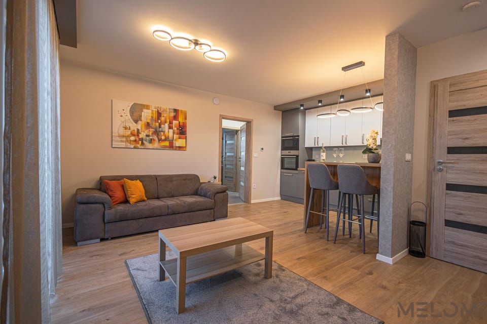 Kitchen or kitchenette, Living room, Dining area