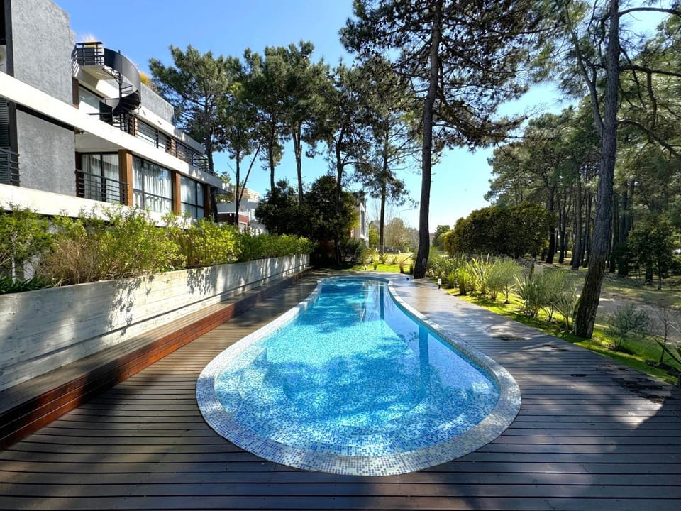 Property building, Natural landscape, Garden, Garden view, Pool view, Swimming pool