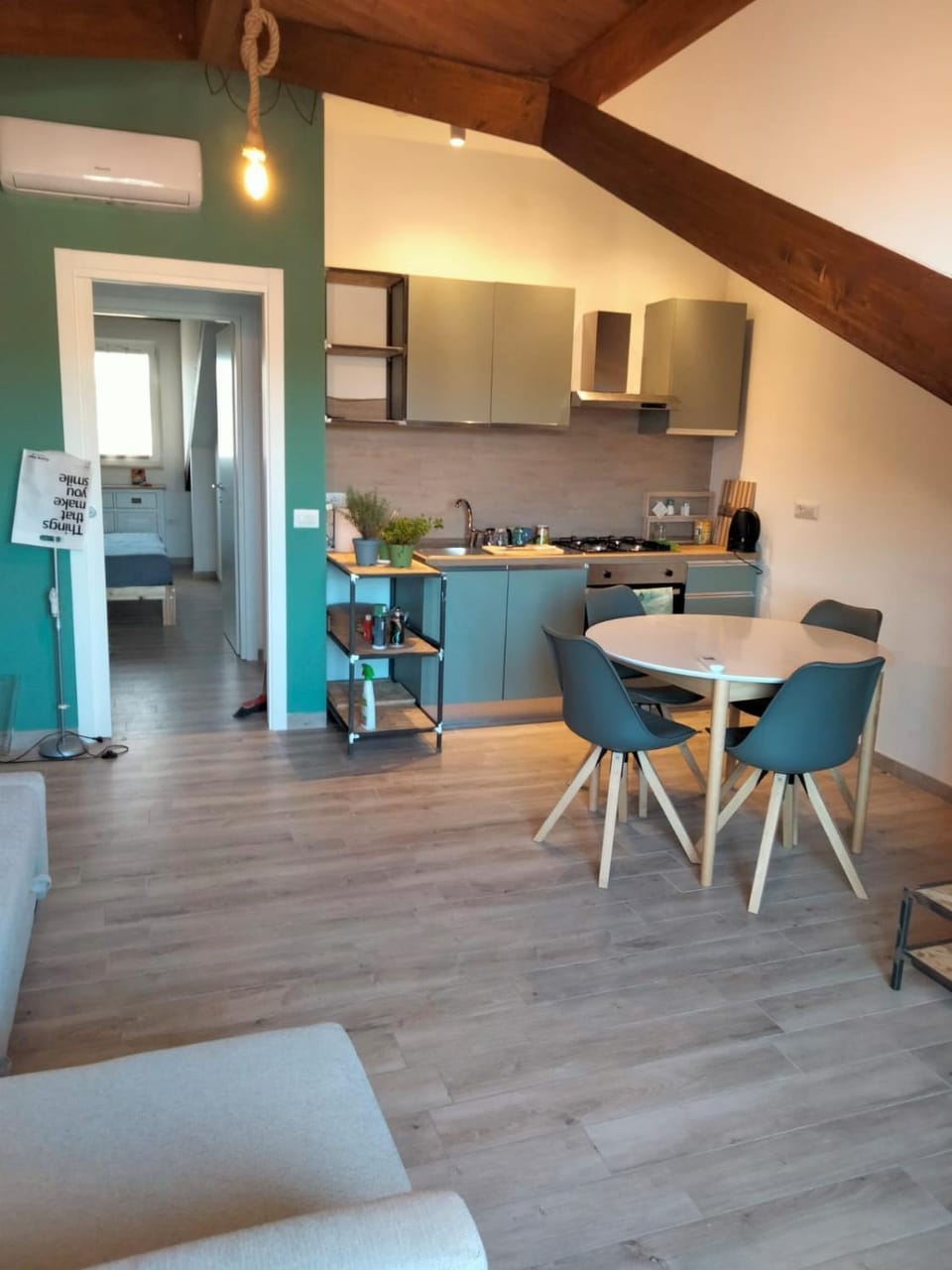 Kitchen or kitchenette, oven, stove