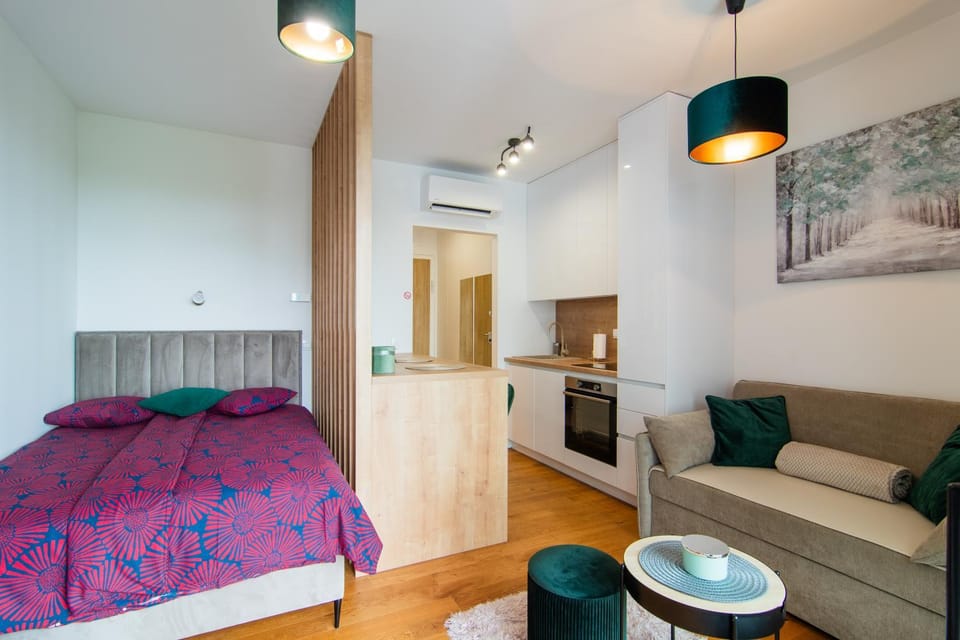 Bed, Kitchen or kitchenette, Photo of the whole room, Seating area, Bedroom