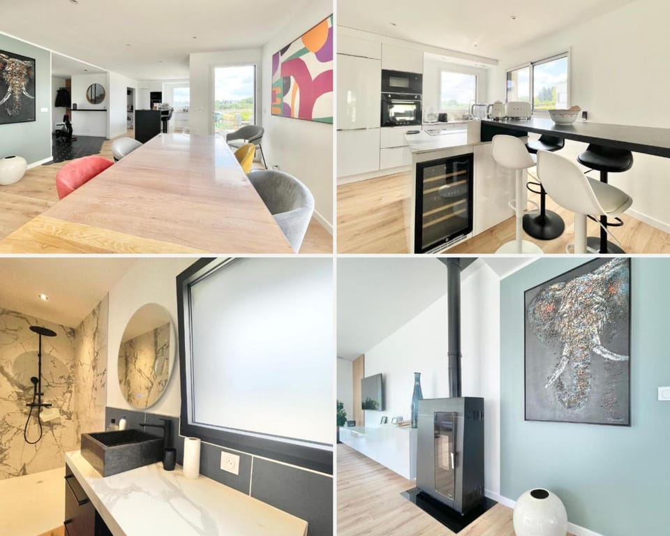 Shower, Bathroom, Coffee/tea facilities, Living room, Decorative detail, Seating area, Dining area, Garden view, oven, stove, toaster, kitchen