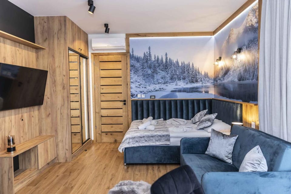 Bed, TV and multimedia, Living room, Photo of the whole room, Seating area, Bedroom