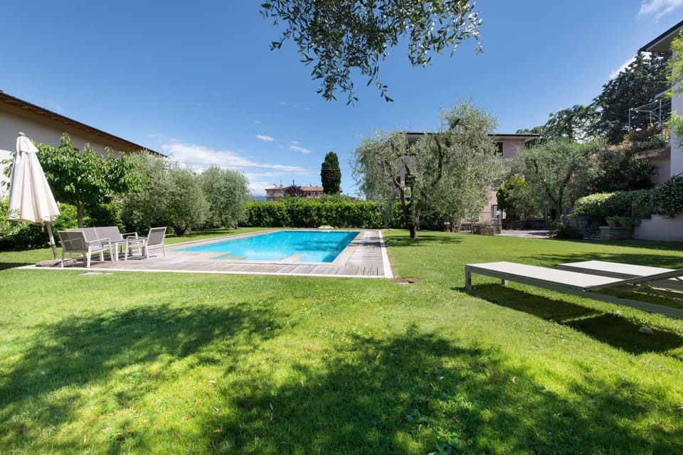 Property building, Living room, Swimming pool