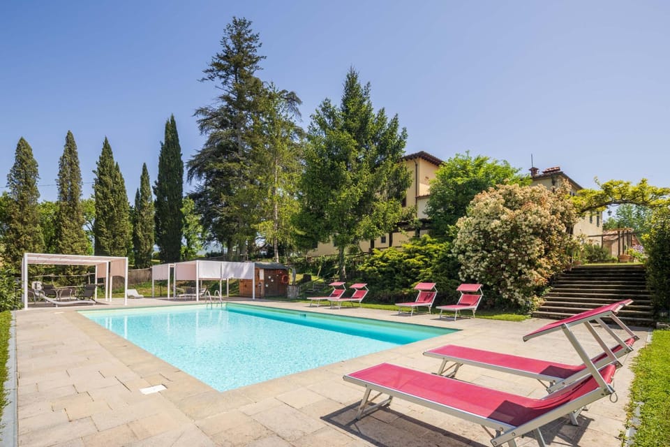 Natural landscape, Garden, Swimming pool, sunbed