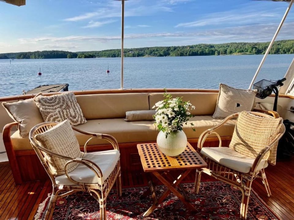 MY Etera Docked boat in Stockholm