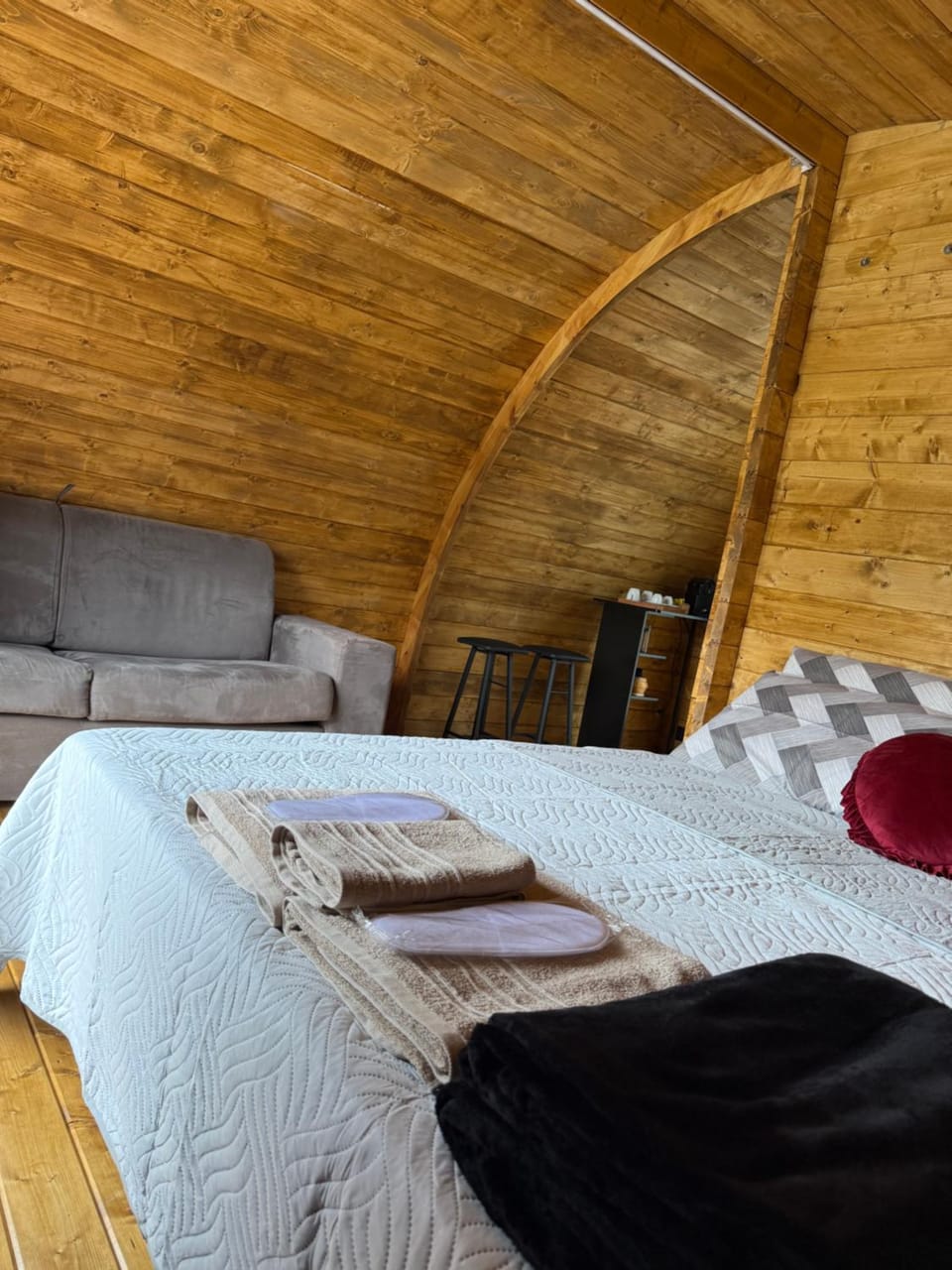 Bed, Living room, Photo of the whole room, Seating area, Bedroom