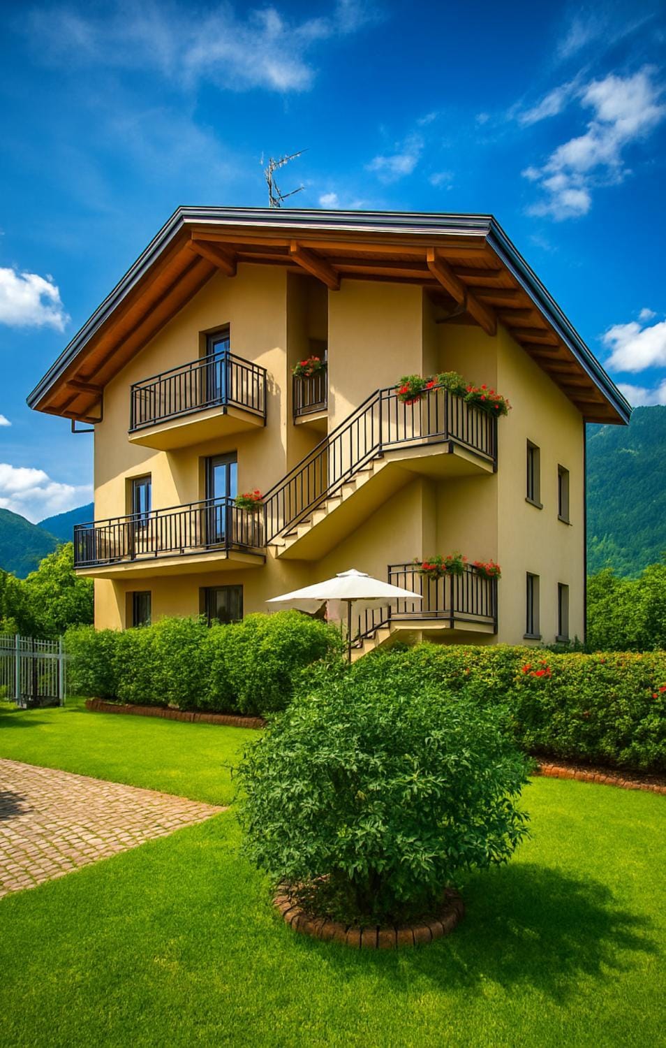 Property building, Garden view