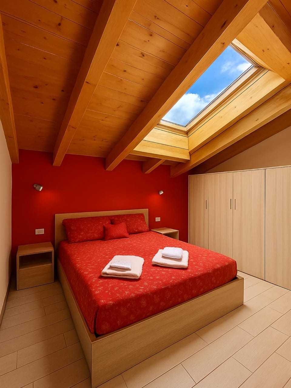 Bed, Photo of the whole room, Bedroom, wardrobe