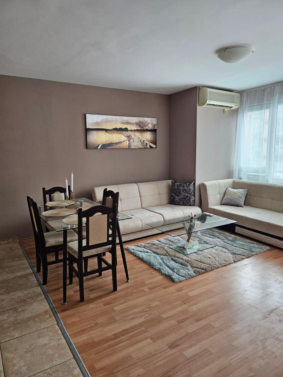 Living room, Dining area, air conditioner