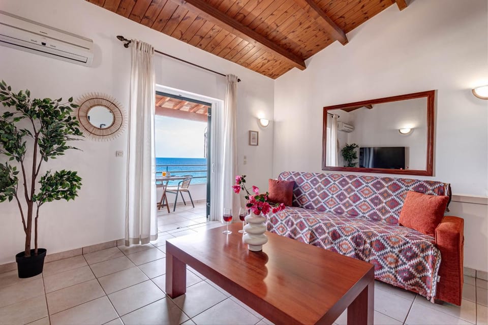 Living room, Seating area, Sea view