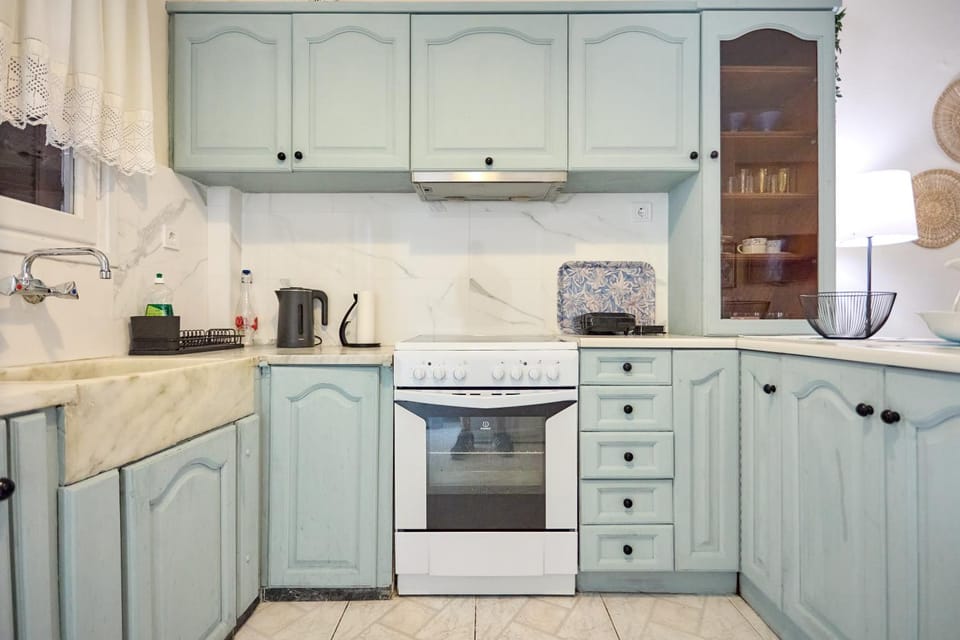 Kitchen or kitchenette, stove, toaster