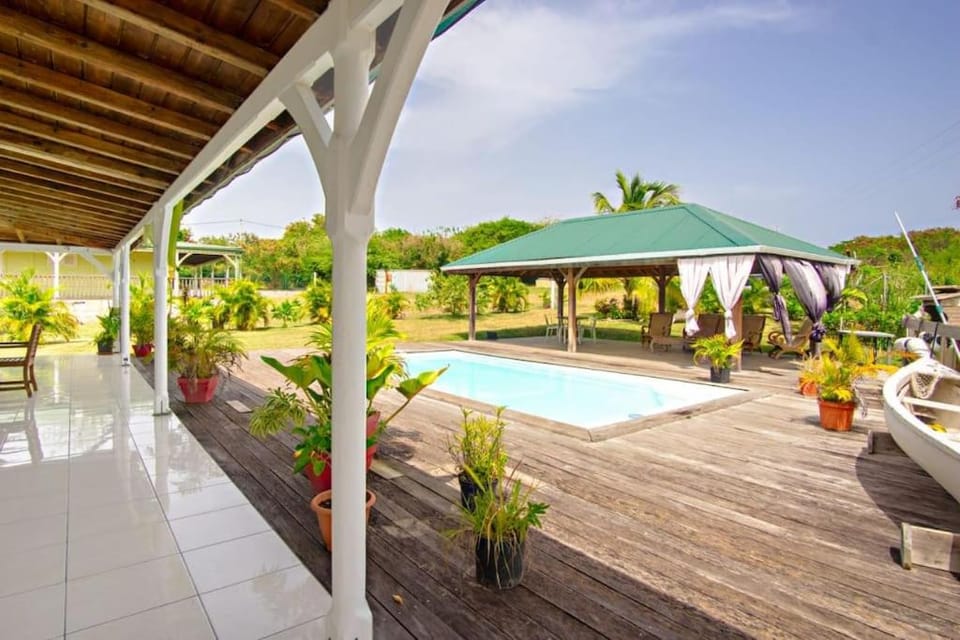 Spring, Day, Natural landscape, Garden, Garden, Garden view, Pool view, Swimming pool, sunbed