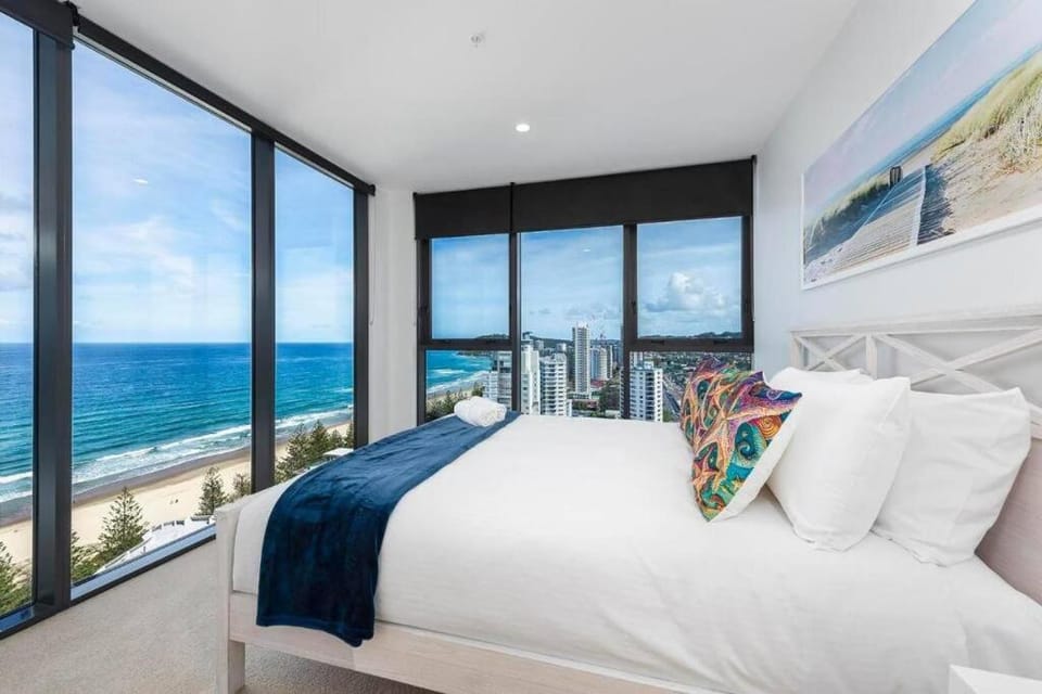 Bed, View (from property/room), Beach, Bedroom, Sea view