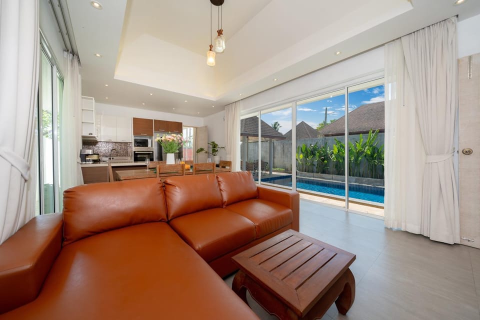 Bangtao Beach Villa with a Long pool 12 meters Free airport Pick up from 7 days Villa in Choeng Thale