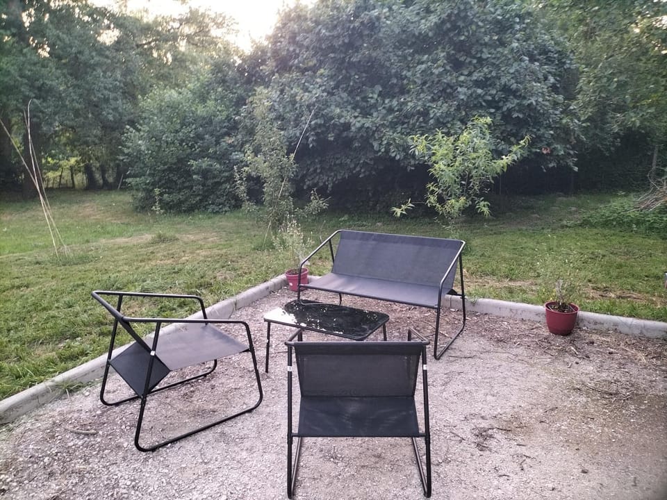 Patio, Natural landscape, Garden view