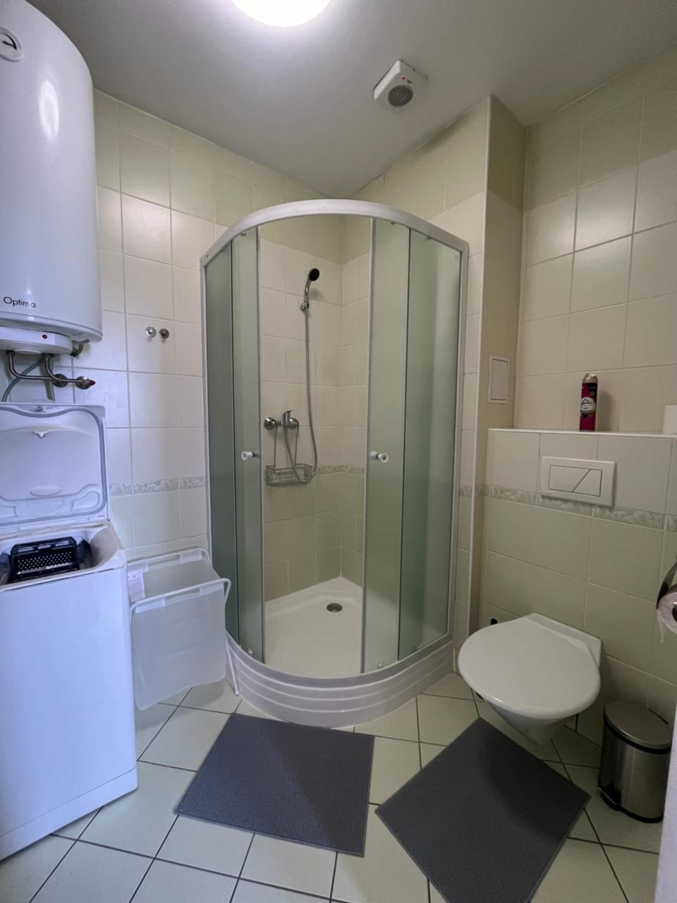 Shower, Toilet, washing machine