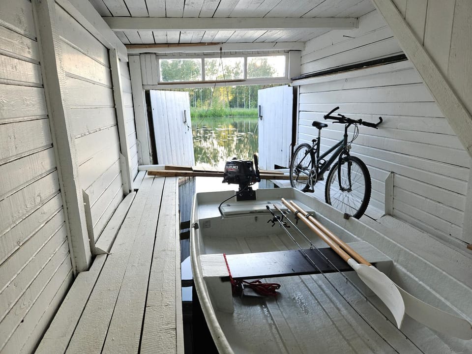 White boat house Aluksne Apartment in Latvia